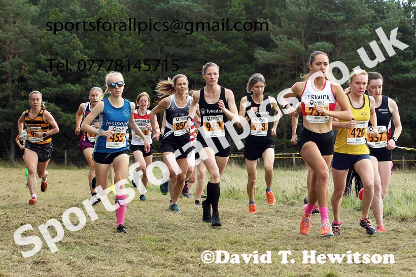 Senior womens 2021 North Eastern Harrier League, Druridge Bay. Photo: David T. Hewitson/Sports for All Pics